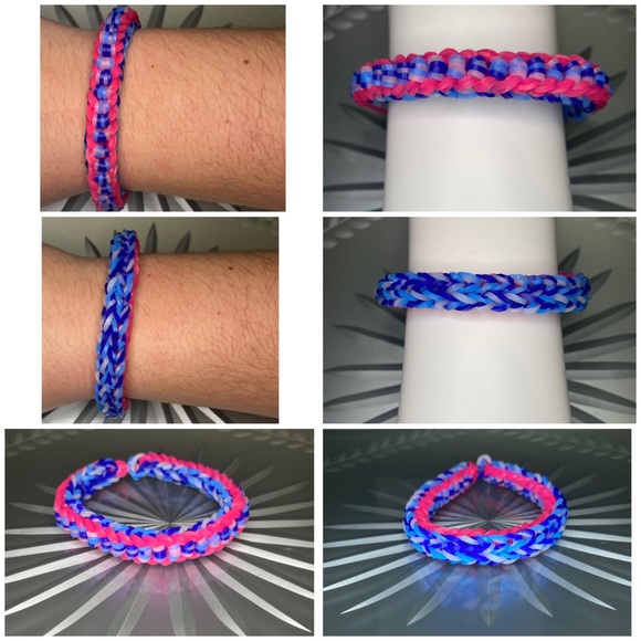 Flamepixie_ Jewelry - [💙🆓]  3/10$ 🛍 Handmade Rainbow loom bracelet 🌈💖